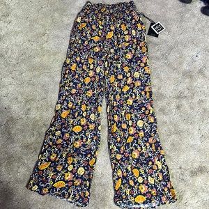 BNWT women’s BoomBoom Jeans Margery Printed High Rise Wide Leg Rayon pant size L